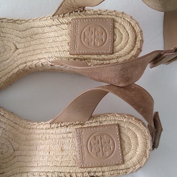 Tory Burch Bima Espadrille Sport Suede Wedge 7.5 - Picture 3 of 16